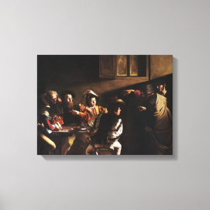 Roeping Saint Matthew door Caravaggio Canvas Afdruk