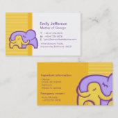 Roepingenkaarten voor mama en mama contactkaartje (Voorkant / Achterkant)