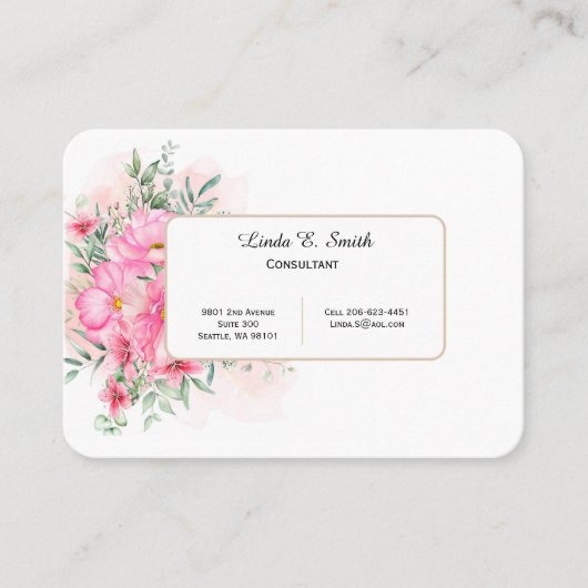 Roepkaart van groot formaat contactkaartje (Voorkant)