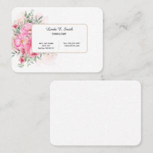 Roepkaart van groot formaat contactkaartje