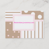 Roepkaart voor hoge Mode voor kinderen Contactkaartje (Achterkant)