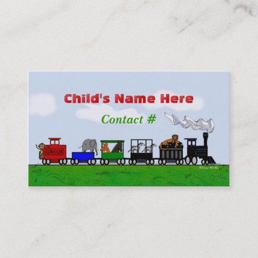 Roepkaart voor kinderen contactkaartje (Voorkant)