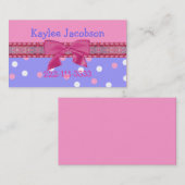 Roepkaart voor meisjes contactkaartje (Voorkant / Achterkant)