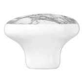 Roepknoppen voor witte steenmarmer en voor lade keramische knop (Zijkant)