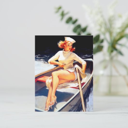 Roeplijn omhoog briefkaart (Staand voorkant)