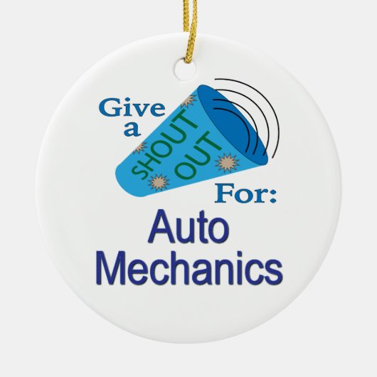 Roept auto's op voor mechaniek keramisch ornament (Voorkant)