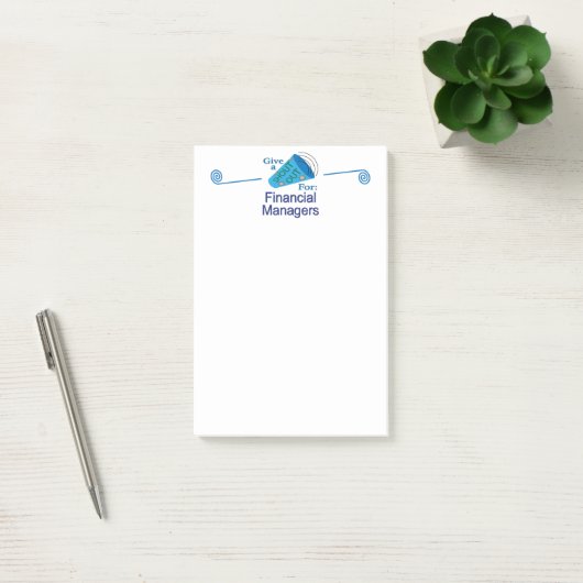 Roept de financiële managers op post-it® notes (Kantoor)