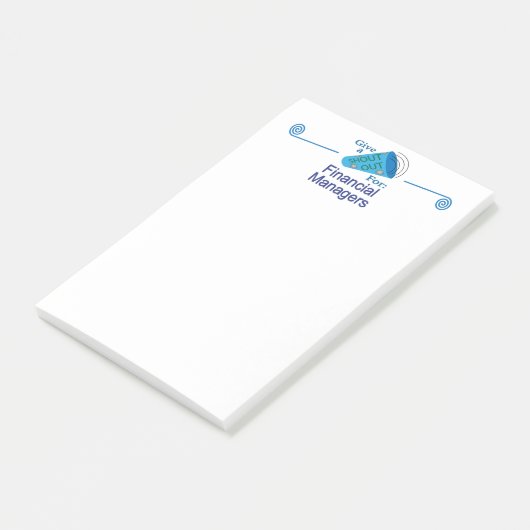 Roept de financiële managers op post-it® notes (Schuin)