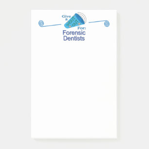 Roept de hulp in van forensisch tandartsen post-it® notes