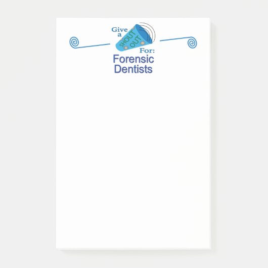 Roept de hulp in van forensisch tandartsen post-it® notes (Voorkant)