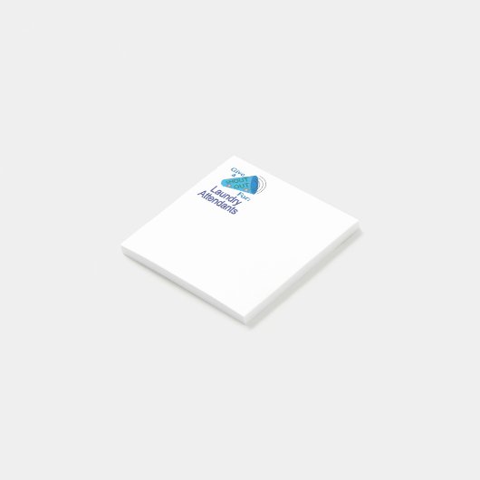 Roept wasverzorgers op post-it® notes (Schuin)