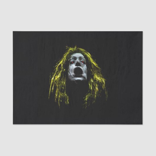 Roepy zombie vrouw ziet portret tissuepapier (Voorkant)