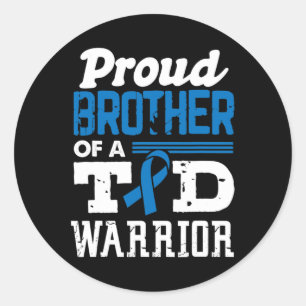 Roer broer van T1D-diabetes Ronde Sticker