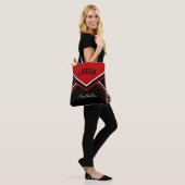 Roer Dark Red Cheerleader Tote Bag (Op model)