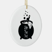 Roer de pot – heksenketel keramisch ornament (Rechts)