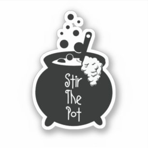 Roer de pot (witch Pot) Sticker