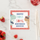 Roer een paar cool Dinosaur jongens Birthday party Servet (Insitu)