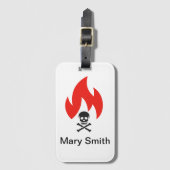 Roer en vuur bagagelabel (Voorkant (verticaal))
