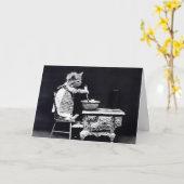 Roer het Bowl-Kat Kaart (Gele Bloem)