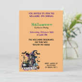 Roer het Pot Halloween feest Kaart (Staand voorkant)