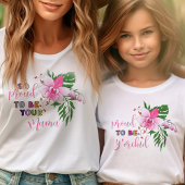 Roer om je mama roze orchidee te zijn die T-shirt 