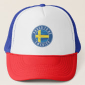 Roer om zweedse vlag T-Shirt te worden Trucker Pet (Voorkant)