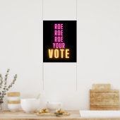 Roer uw stem roze neon poster (Keuken)