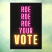 Roer uw stem roze neon raamsticker (Vel 3)