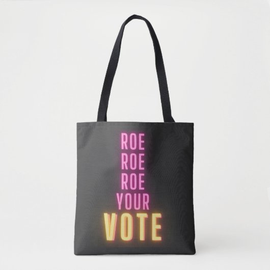 Roer uw stem roze neon tote bag (Voorkant)