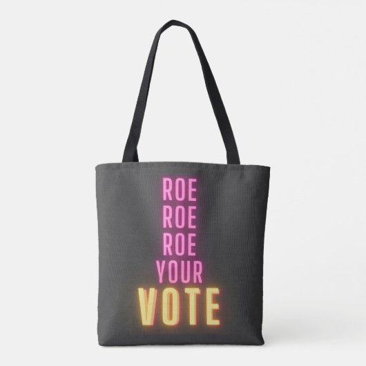 Roer uw stem roze neon tote bag (Achterkant)