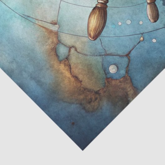 roer van het waterverf zeeschip tissuepapier (Detail)