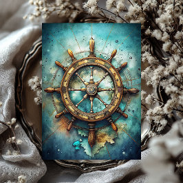 roer van het waterverf zeeschip tissuepapier