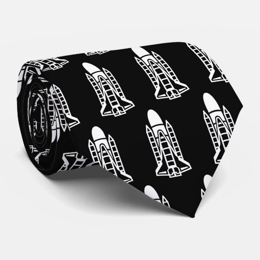 Roerafstand ruimtevaartuig afdruk zwart stropdas (Opgerold)