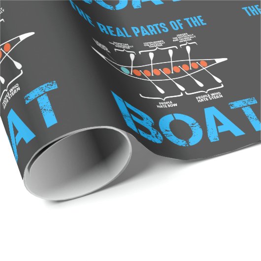 Roerboot Gift for rower canoe kayak Water sport Cadeaupapier (Rol Hoek)