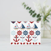 Roeren van de Boten van het Zeil van de Ankers van Briefkaart (Staand voorkant)