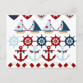 Roeren van de Boten van het Zeil van de Ankers van Briefkaart (Voorkant)