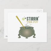 Roeren van de pot briefkaart (Voorkant / Achterkant)