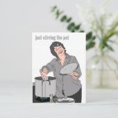 "roeren van de pot" briefkaart (Staand voorkant)
