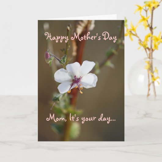 Roerend moederdag, kaart (Gele Bloem)