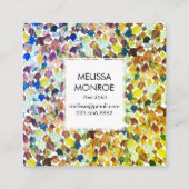 Roerende bladeren, geïllustreerd waterverf, kleurr kortingskaartje (Achterkant)