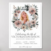 Roerende digitale overlijdensadvertentie om onmidd poster (Voorkant)