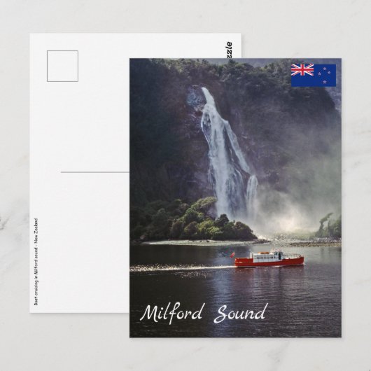 Roerende herfsten in Milford geluid - Nieuw-Zeelan Briefkaart (Voorkant / Achterkant)