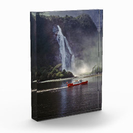 Roerende herfsten in Milford geluid - Nieuw-Zeelan Fotoblokken