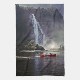Roerende herfsten in Milford geluid - Nieuw-Zeelan Theedoek