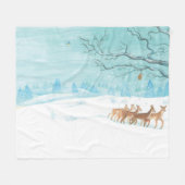 Roerherenwinter Fleece Deken (Voorkant (Horizontaal))