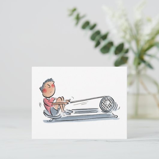 Roermachine Briefkaart (Staand voorkant)