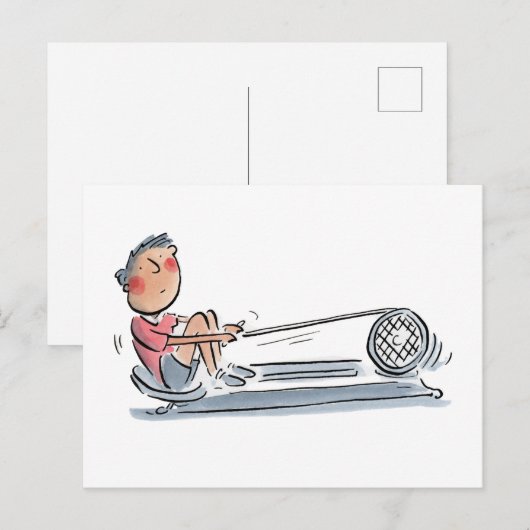 Roermachine Briefkaart (Voorkant / Achterkant)