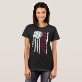 Roerploeg ventilator Amerikaanse vlagrower T-shirt (Voorkant volledig)