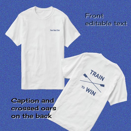 Roertrein wint voor en achter t-shirt