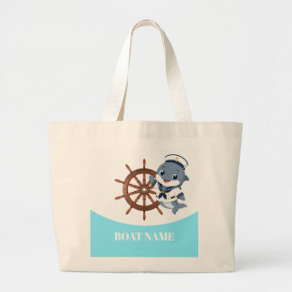 Roerwiel-dolfijn Grote Tote Bag